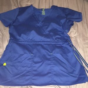Blue scrub top